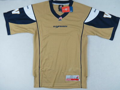 New! Reebok Winnipeg Blue Bombers CFL Football Player Fan Jersey Mens Small S