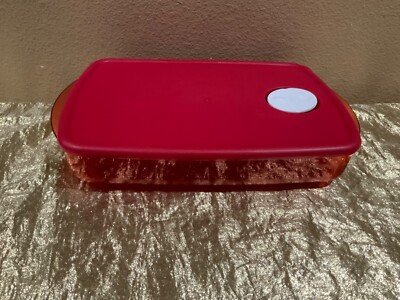 New Tupperware Rock N Serve Rectangle Microwaveable Container 1.5L Red & Red