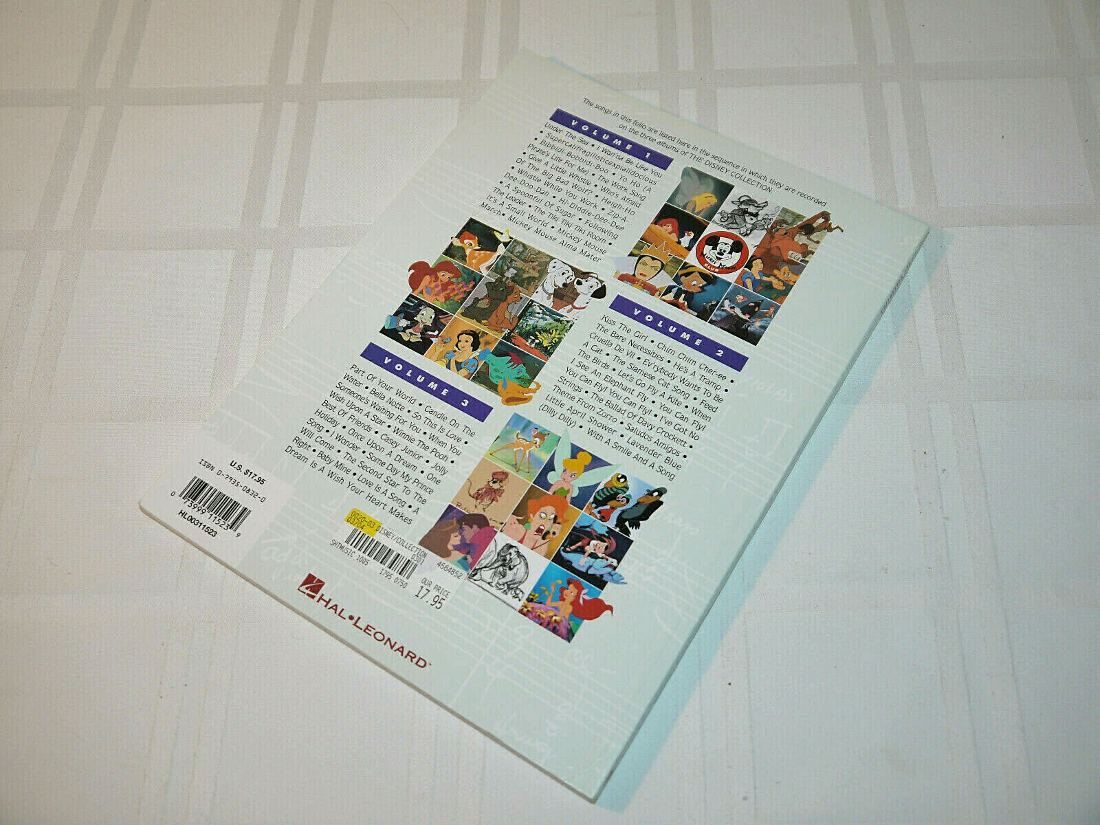 The Disney Collection Songbook of Best Loved Movies,TV & Theme Parks Hal Leonard