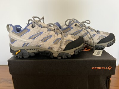 Merrell Womens Moab 2 Vent Aluminum/Marlin Hiking Shoes Size 7.5 J06018