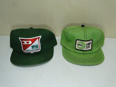 Vintage DS DAIRYLAND SEED Cargill Seeds Trucker Hat Cap Patch K PRODUCTS USA