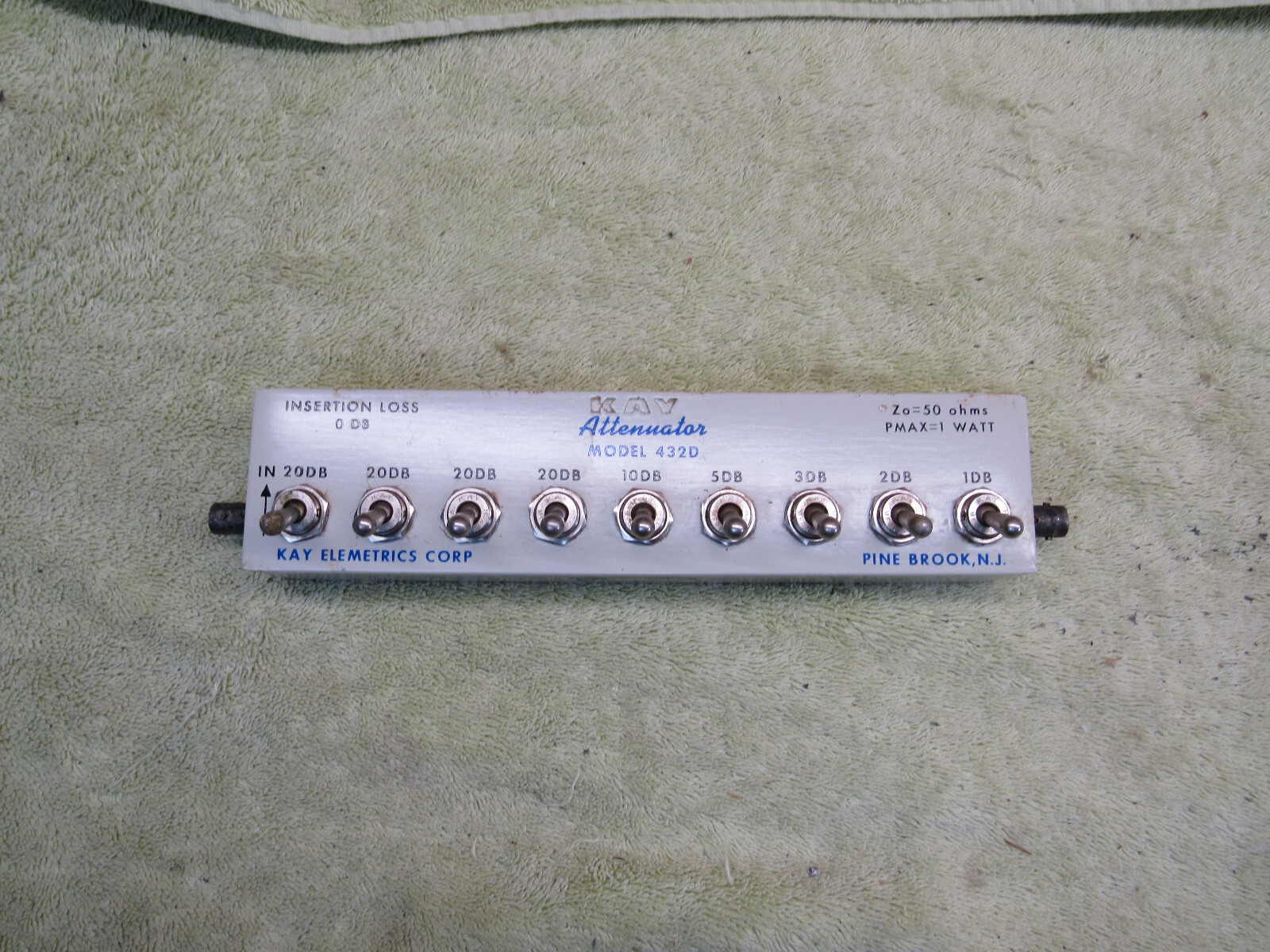 Vintage Kay Attenuator Model 432D 50 Ohms 1 Watt HAM Radio