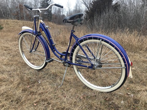 Prewar 1940 Schwinn Hollywood 2 Speed - Beautiful Original Cobalt Blue Paint