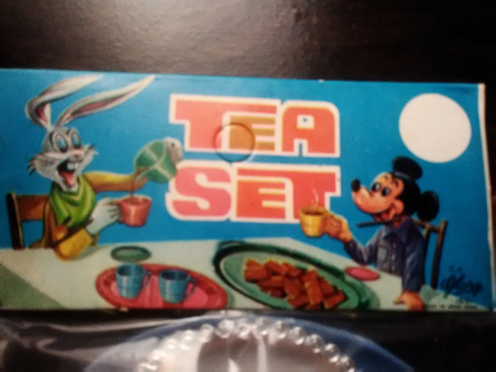 1951 Toy Mickey Mouse Bugs Bunny Miniature Tea Set New In Original Package Rare