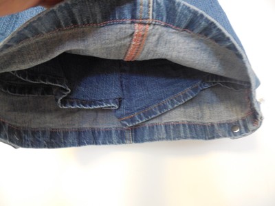 Girls size 10-12 blue denim skort skirt shorts underneath Levi Strauss brand