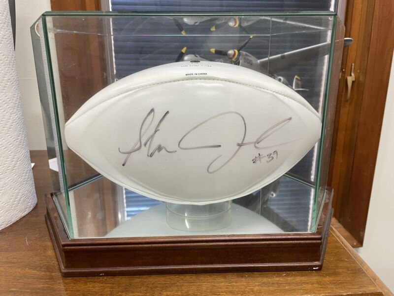 Steven Jackson signed football                                     #39 Rams