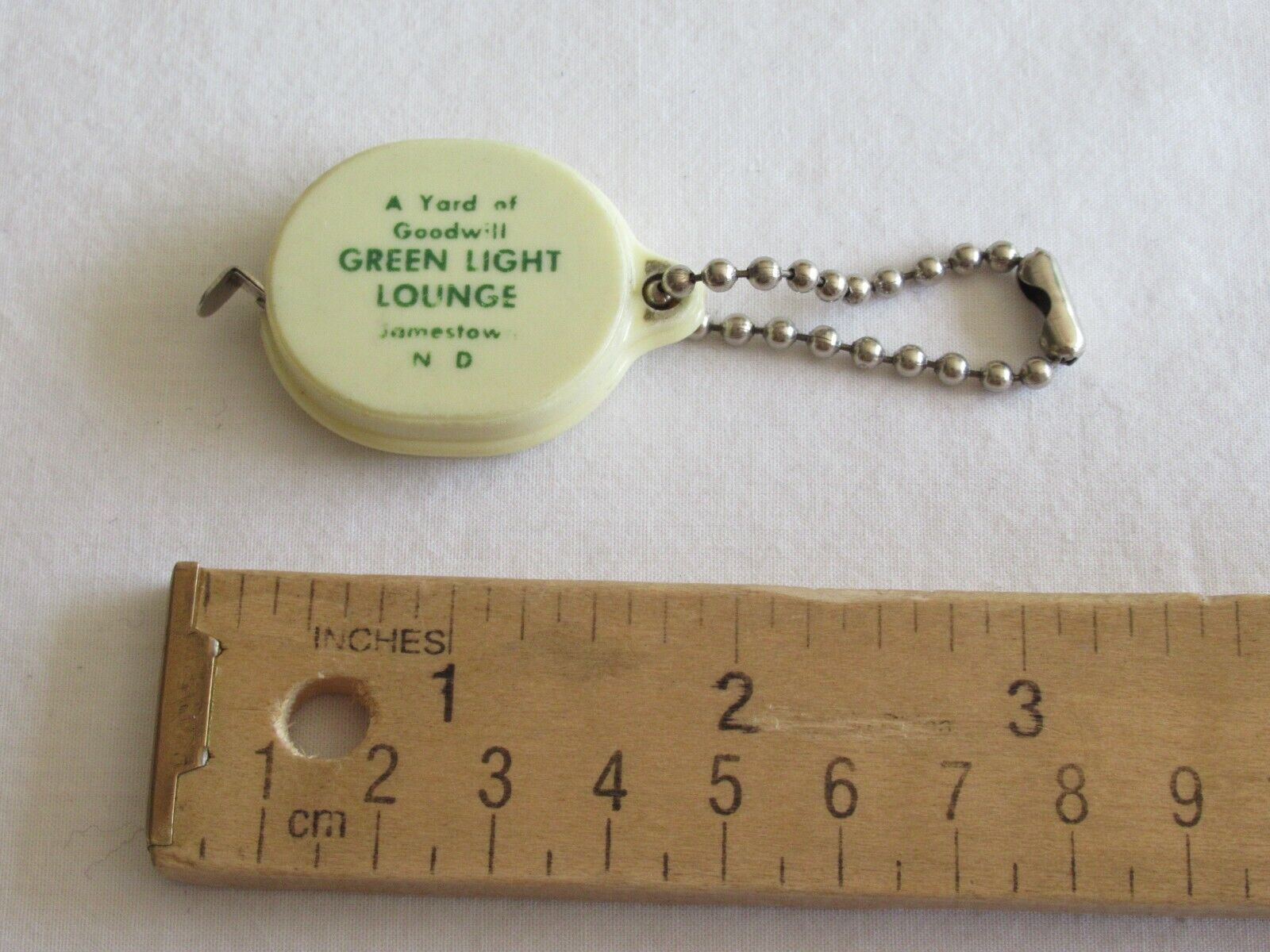 Vintage Hotel Advert Tape Measure Seamstress Sewing Retractabl...
