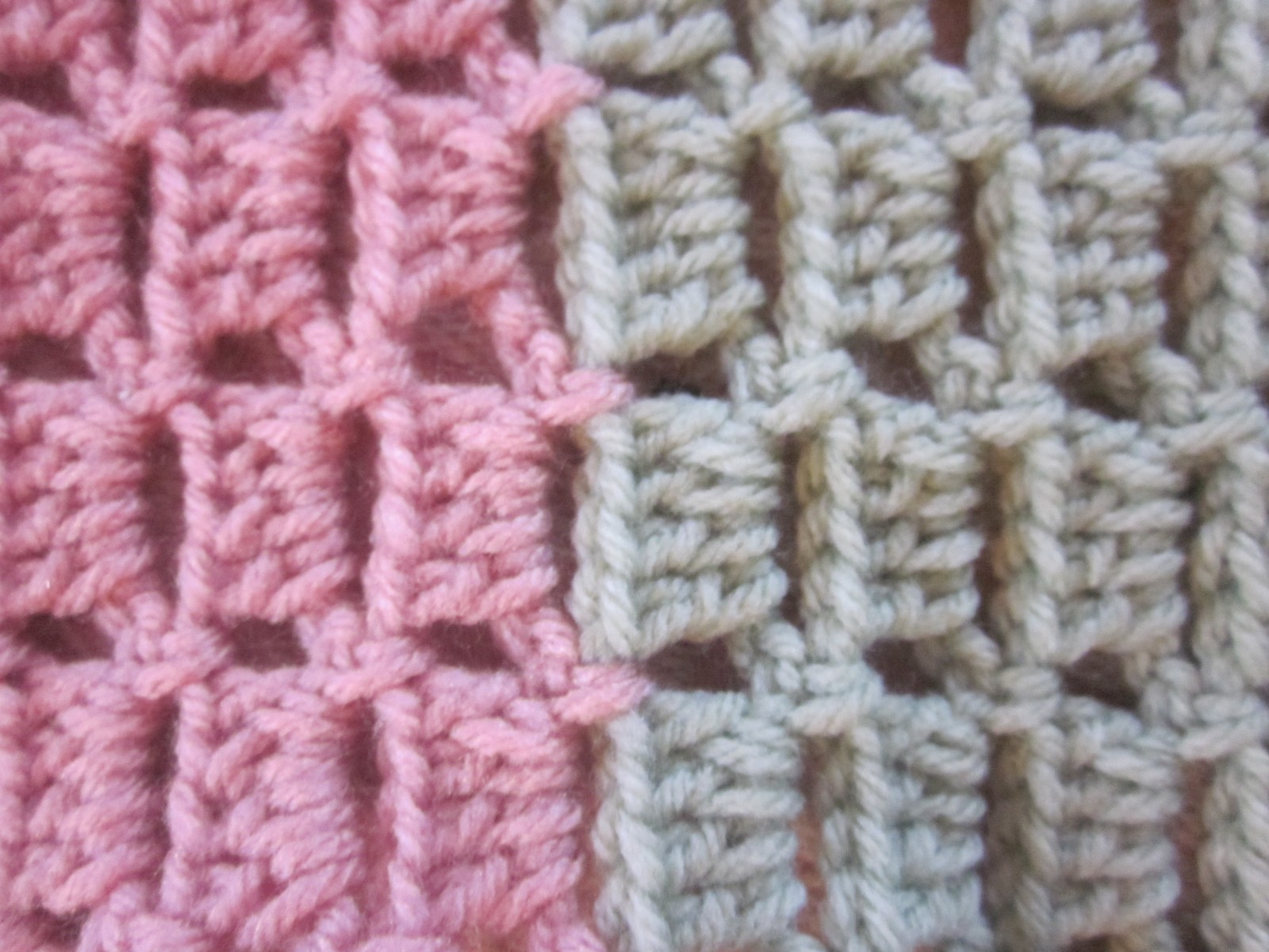 Hand crafted crocheted blue yellow pink green lap throw afghan kids blank 32x38