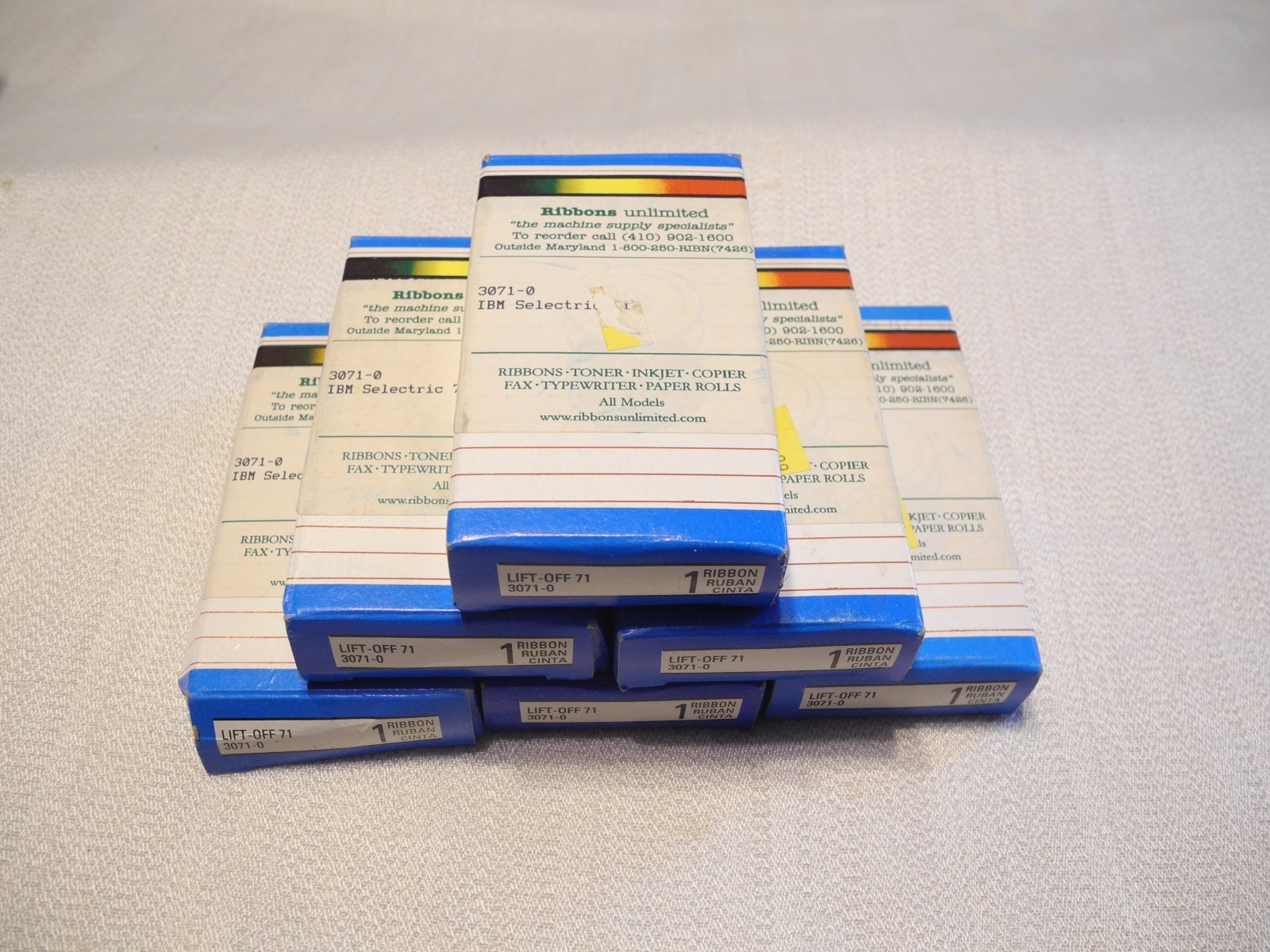 6 IBM Selectric 71 Typewriter Lift Off Ribbon / Tabs 3071-0