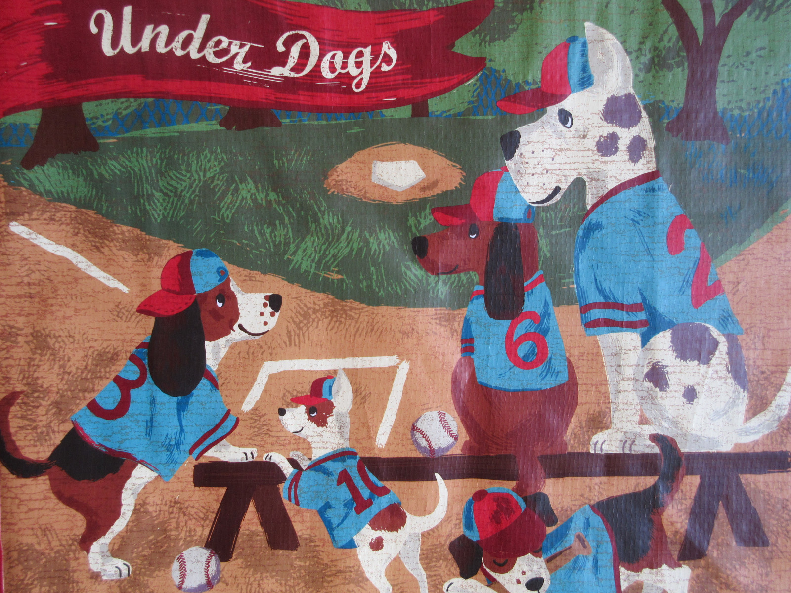 Underdogs Dogs Baseball Softball Team Reusable TJMaxx Shopping Tote Gift Bag NEW