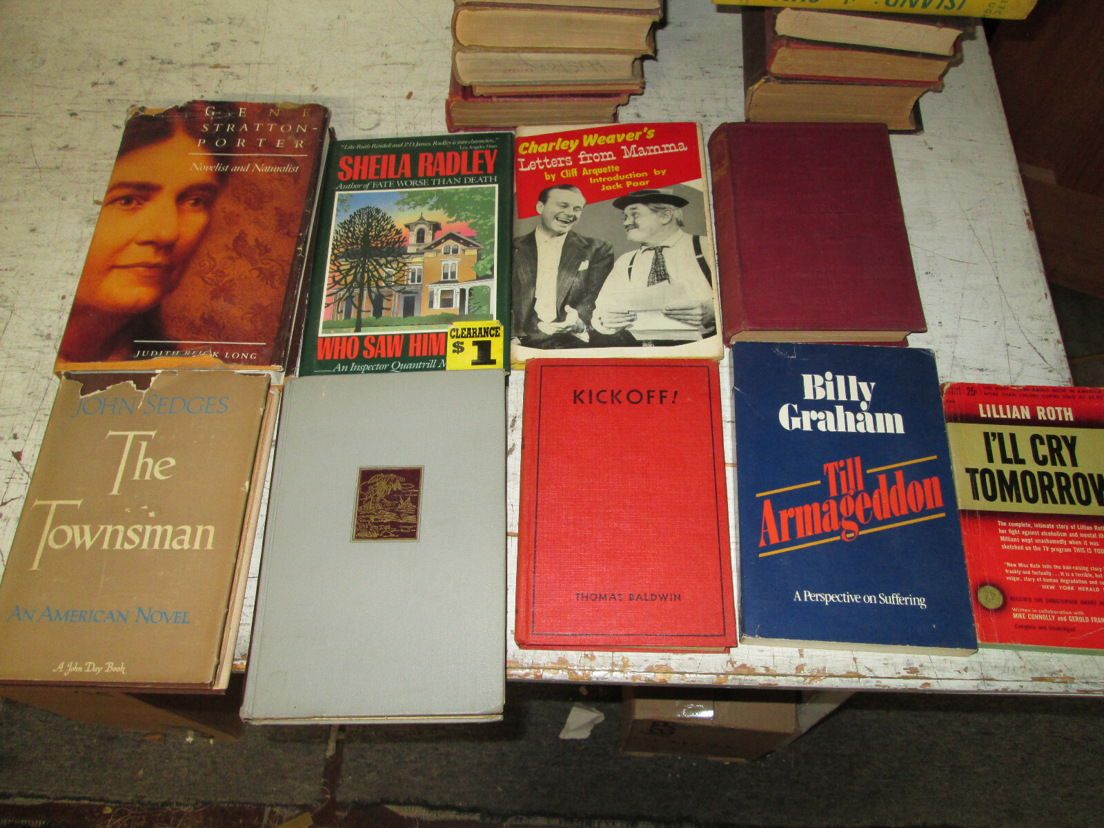 Vintage Lot of 9 Hard Cover & Paper Back Books, Assorted
