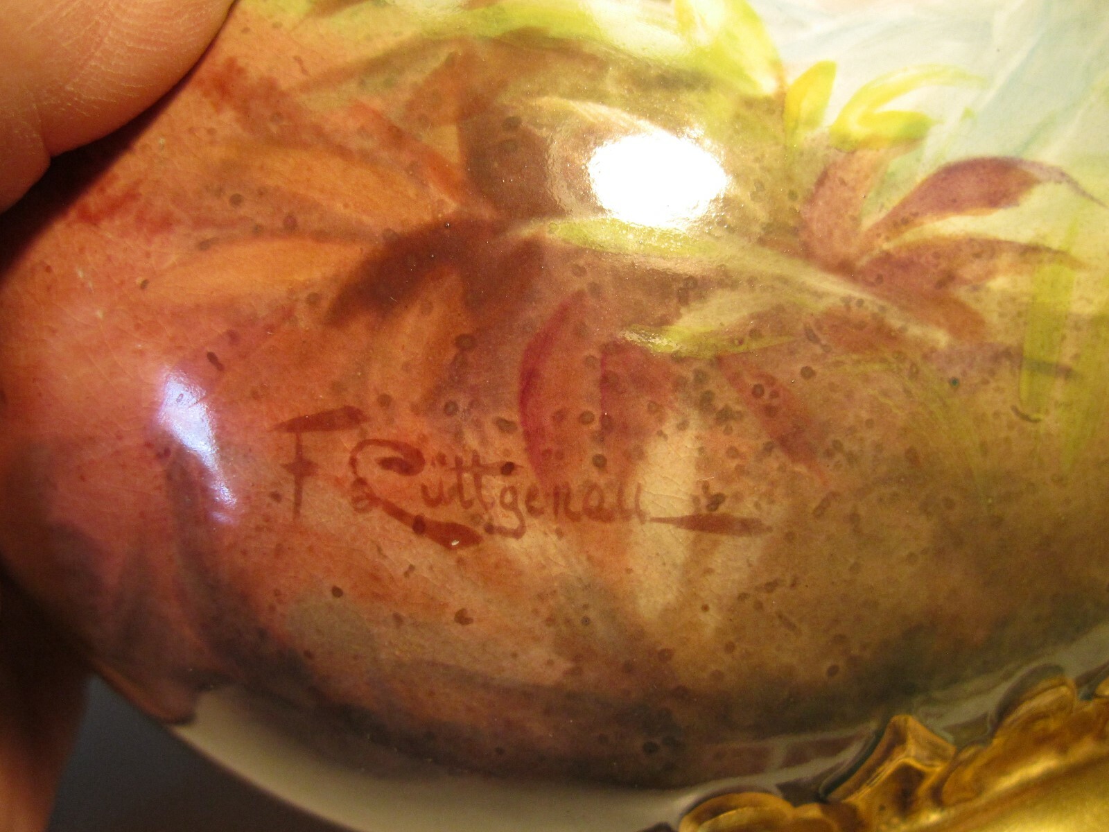 Antique Royal Bonn Young Lady Bust Portrait Artist Signed F Cuttgeroll Vase