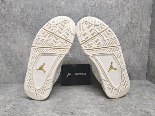 Pre-owned Jordan Level Ss/new - Air  4 "metallic Gold" Vintage Basketball Shoes Aq9129-170 In White