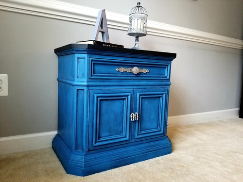 Vintage Solid Wood French Regency Nightstand