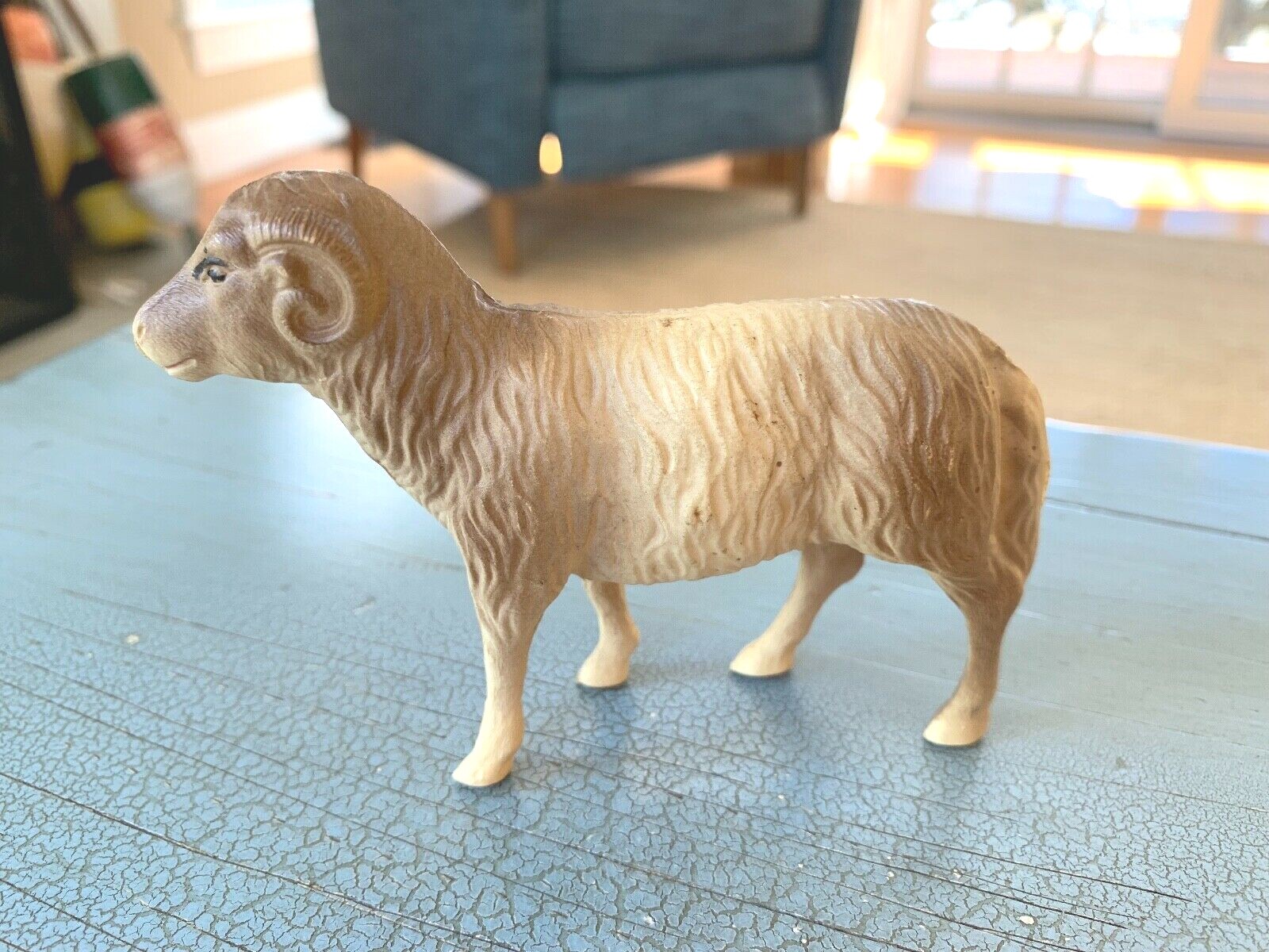 Brown Celluloid Antique Ram Vintage USA Toy