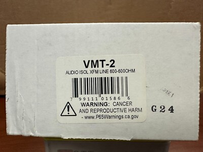 Valcom VMT-2 Audio Isolation Transformer/ New Open Box