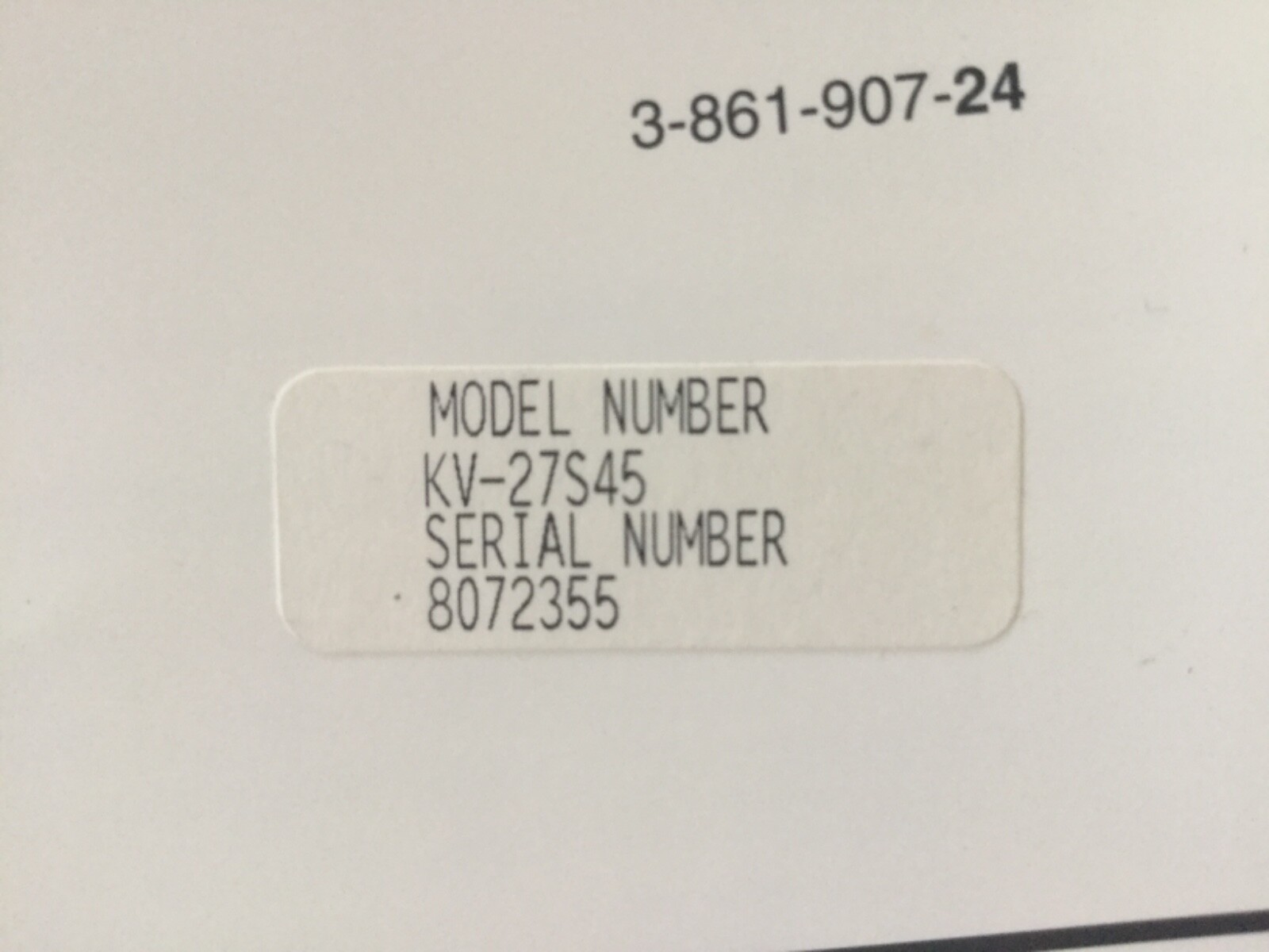 Sony Triniton Color TV Operating Instructions Manual KV-Series 1997-Free Ship