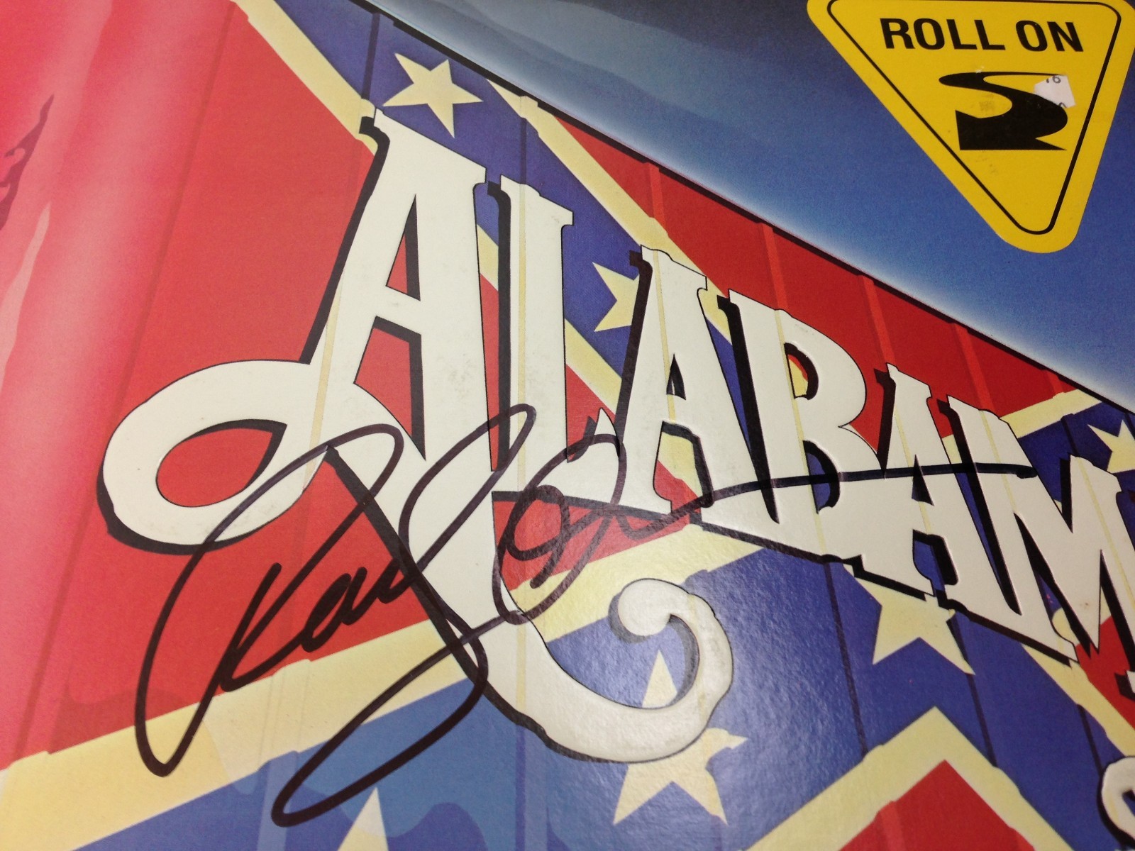 Randy Owen Signed Album Cover JSA Alabama Country Singer Roll On