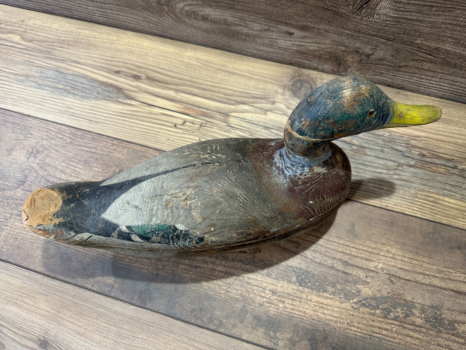 Antique Vintage Wood Duck Decoy **MASON** Mallard Drake --- Challenge