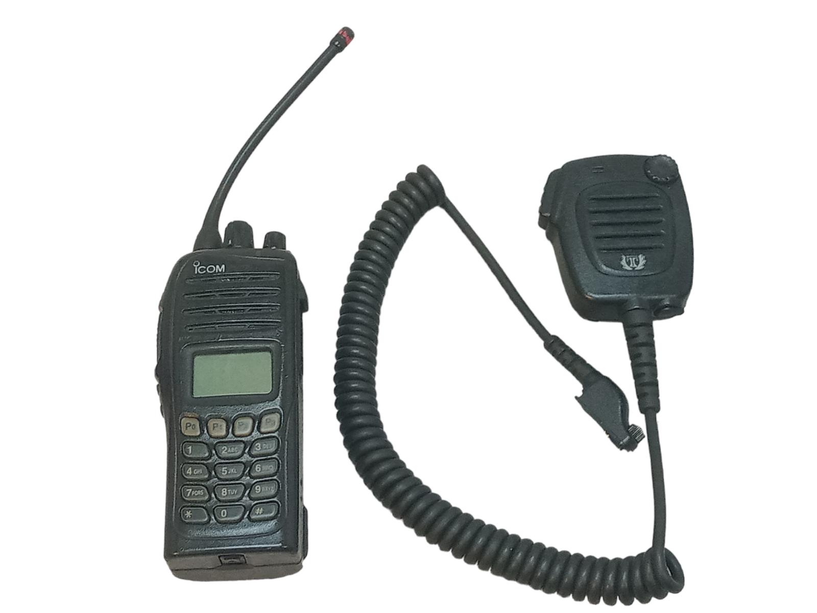 Icom IC-F4161T UHF 2-Way Radio/Walkie-Talkie + Titan 0118 Speaker Mic Bundle