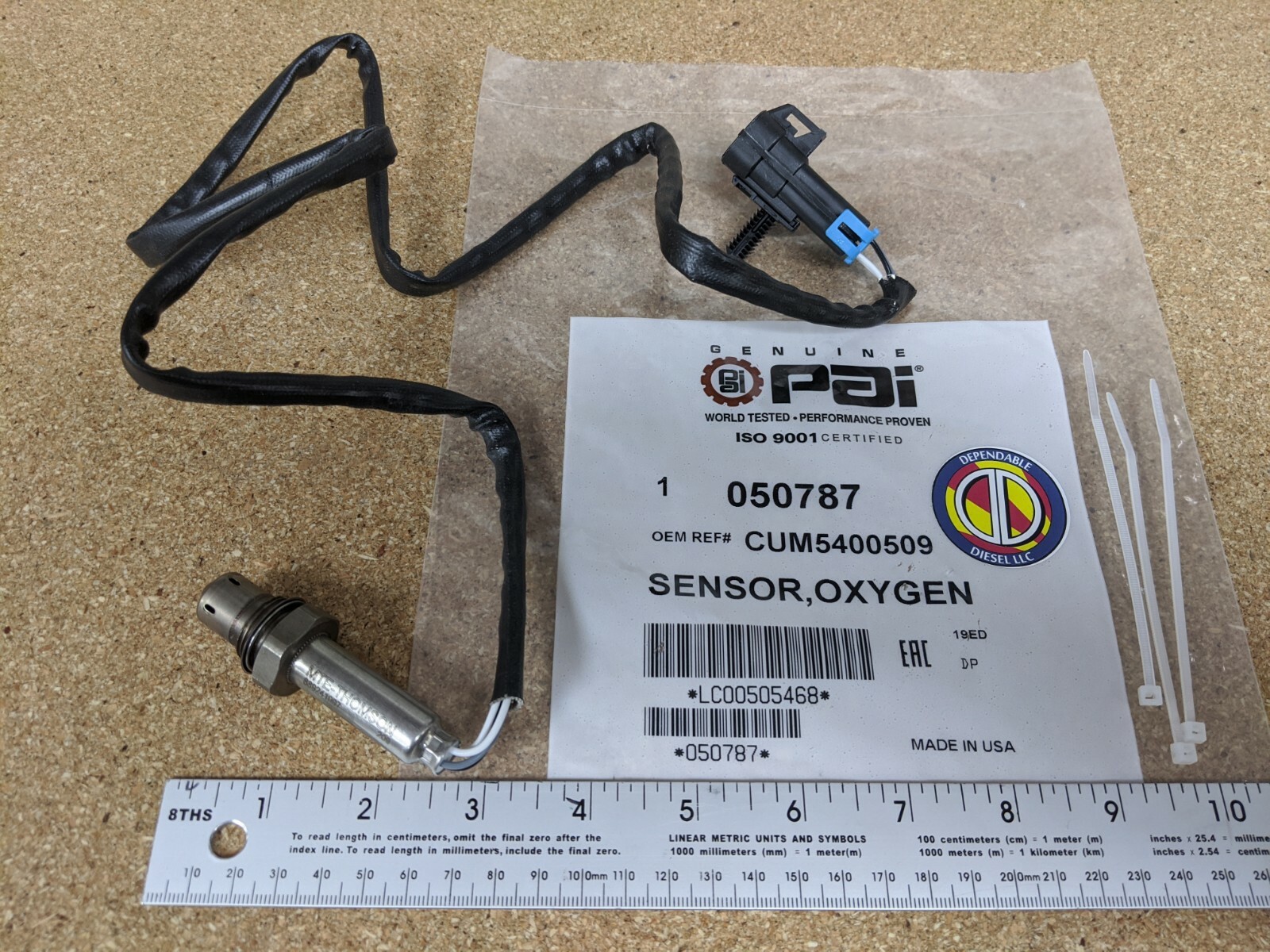 Exhaust Oxygen Sensor for Cummins. PAI # 050787 Ref