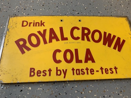 Original 1950's RC Royal Crown RC Cola Soda Embosed Sign Chest Cooler 20