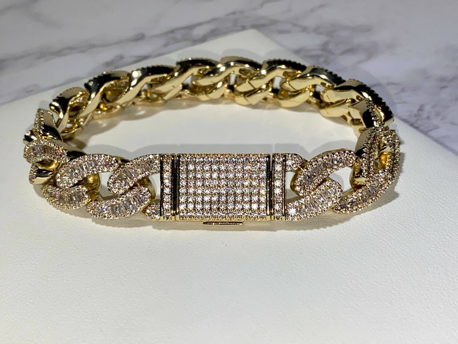 KING ICE キングアイス 12MM ICED CLASSIC MIAMI CUBAN BRACELET