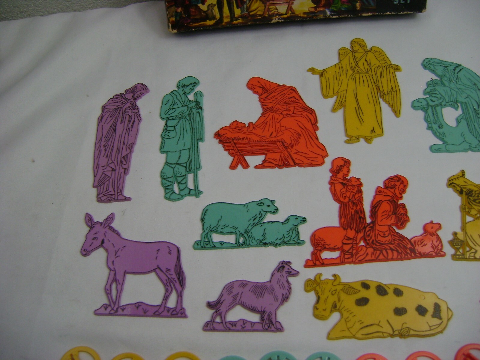 VINTAGE  TRACE-IT-TOYS  NATIVITY SCENE STENCIL SET   WESTLAND PLASTICS #310