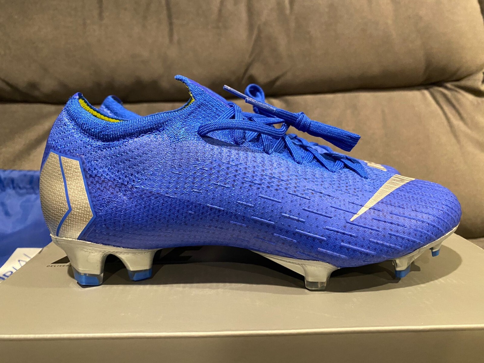 Nike Vapor 12 Elite FG Soccer Cleats Mens 4.5 Womens 6 Blue Silver AH7380- 400 | eBay