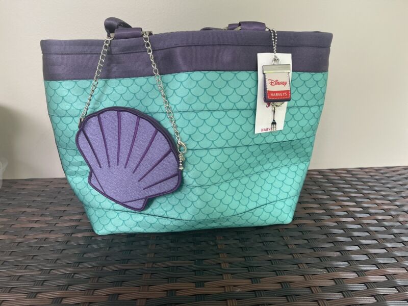 Harveys Disney Little Mermaid Medium Streamline Tote Purse Bag NWT