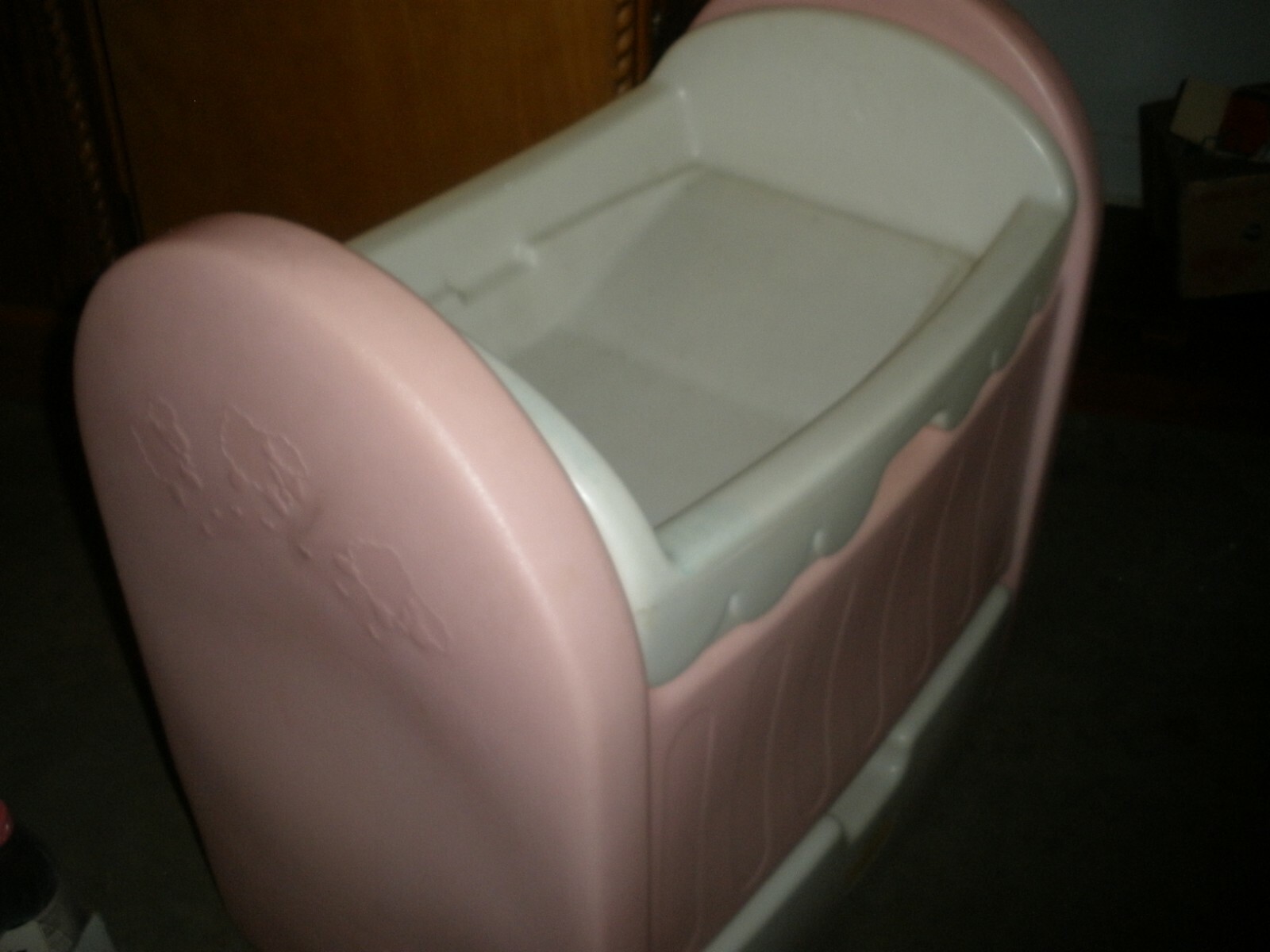 Little Tikes Doll Child Sz Bassinet Crib Changing Table with Drawer VINTAGE Rare