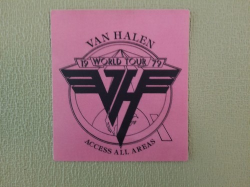 Van Halen 1979 World Tour Access All Areas Backstage Pass