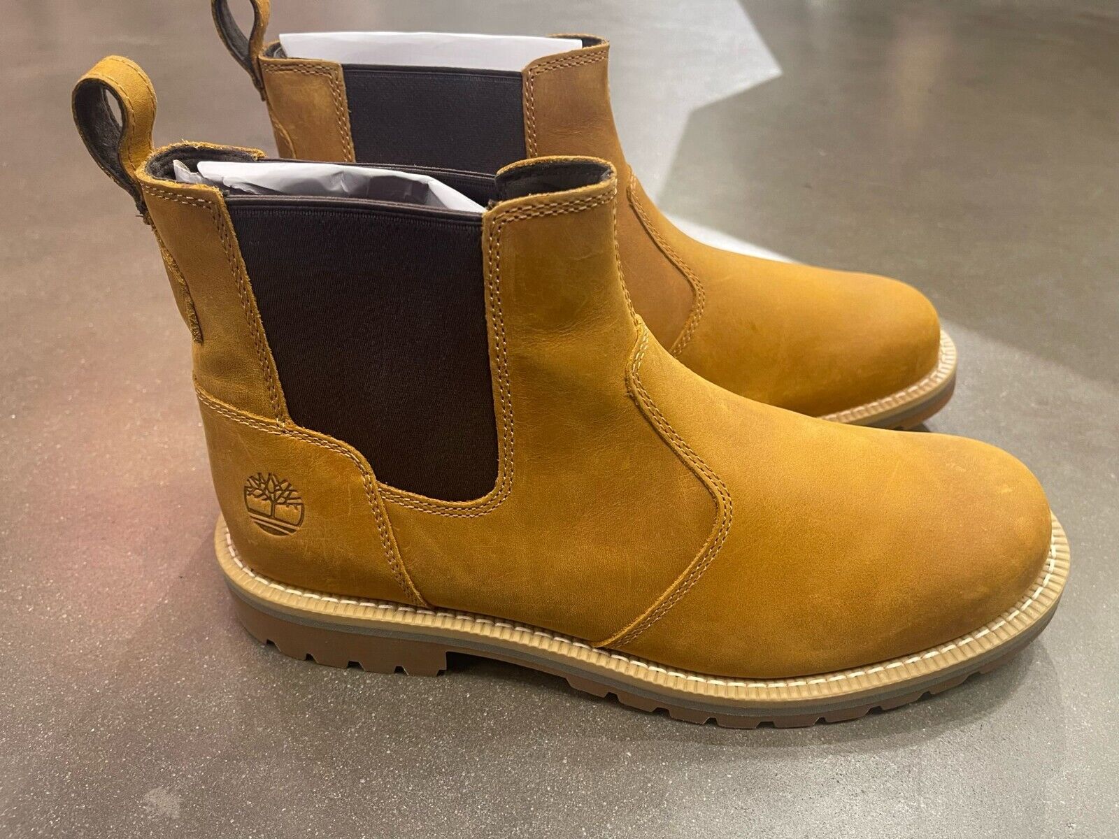 TIMBERLAND MEN'S REDWOOD FALLS CHELSEA BOOTS WHEAT FULL TIMBERLAND MEN'S REDWOOD FALLS CHELSEA BOOTS WHEAT FULL