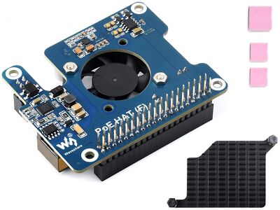 Waveshare POE HAT Board for Raspberry Pi 5 Power Over Ethernet HATPOE with On...