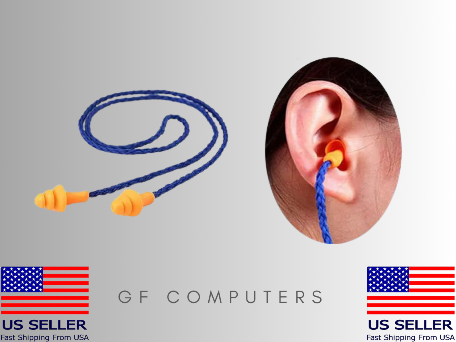 NEW Reusable Hearing Noise Cancelling Safety Earplugs Silicone Corded Ear Plugs