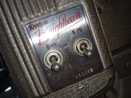 VINTAGE KEYSTONE BRIGHTBEAM K-70 VARIABLE SPEED 8mm MOVIE FILM PROJECTOR