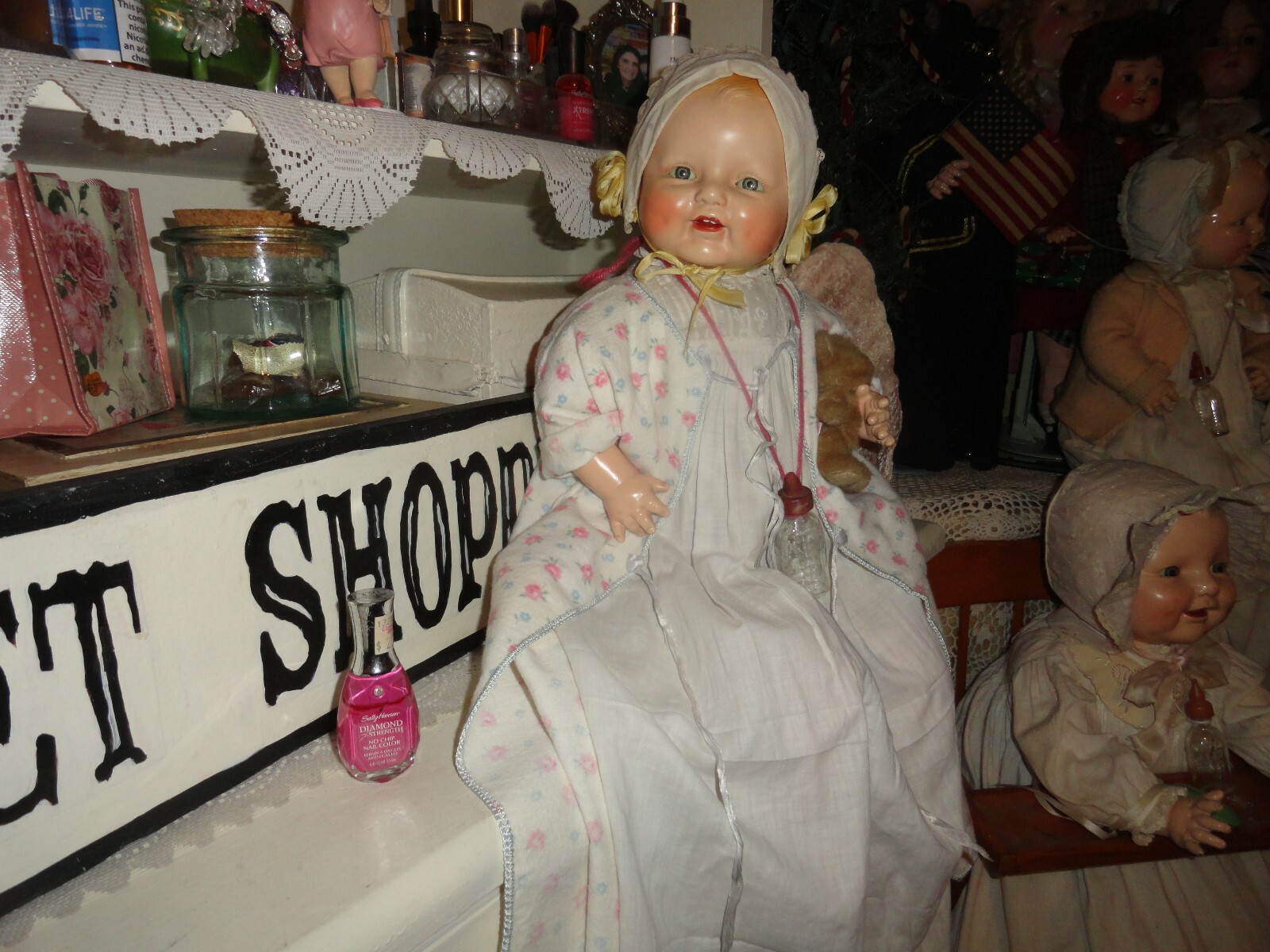 baby dimples doll.. 20 in long  eih horsman   original