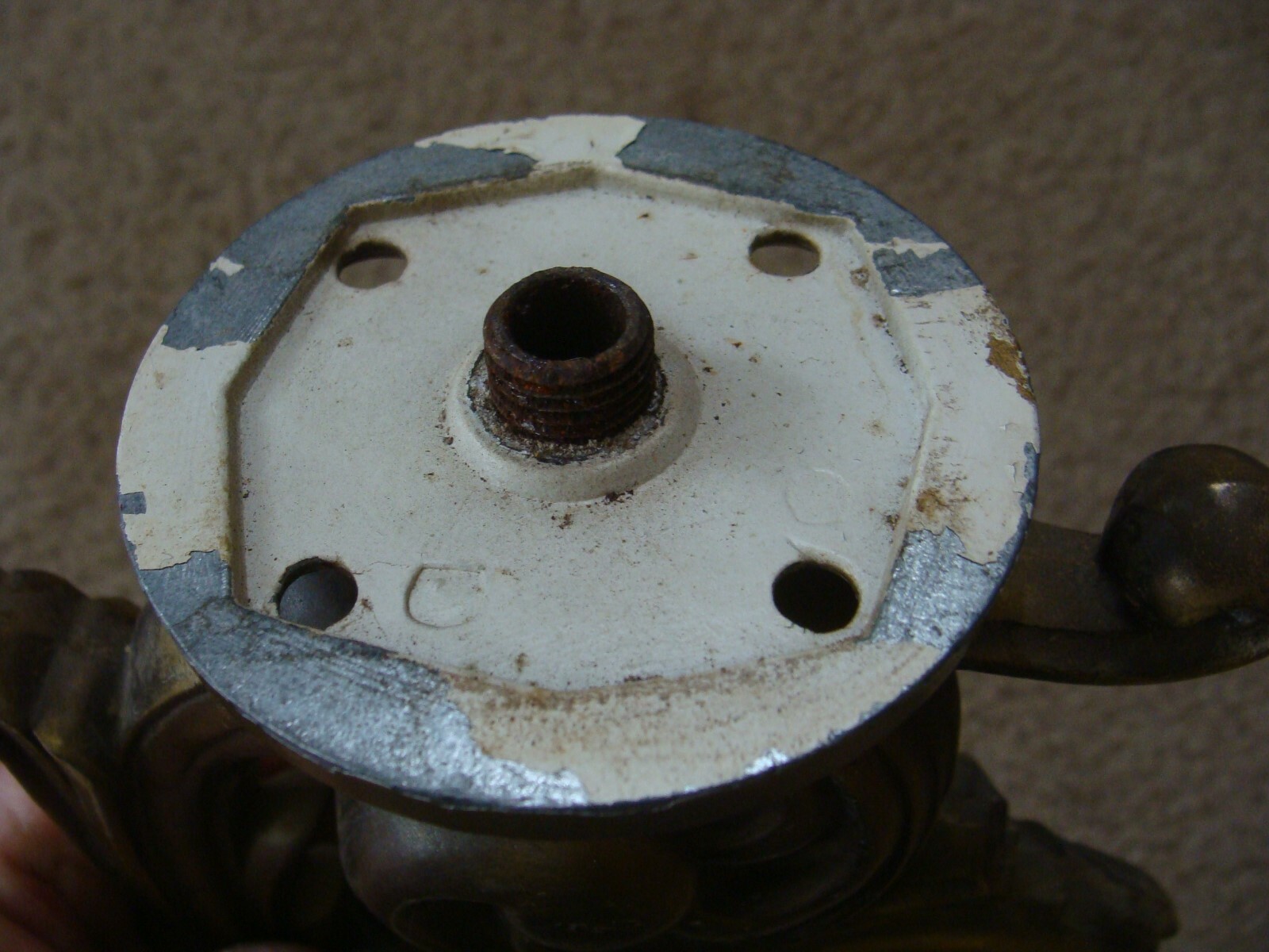 Vintage Cast Metal Ornate Table Store Display Stand Leg Base Regency MASSIVE