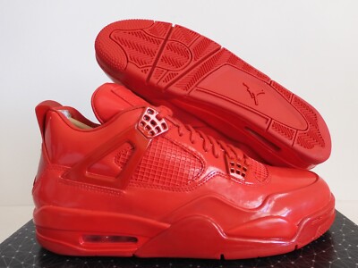 NIKE AIR JORDAN 11LAB4 RETRO 4 UNIVERSITY RED-WHITE SZ 10.5 RARE!! [719864-600]