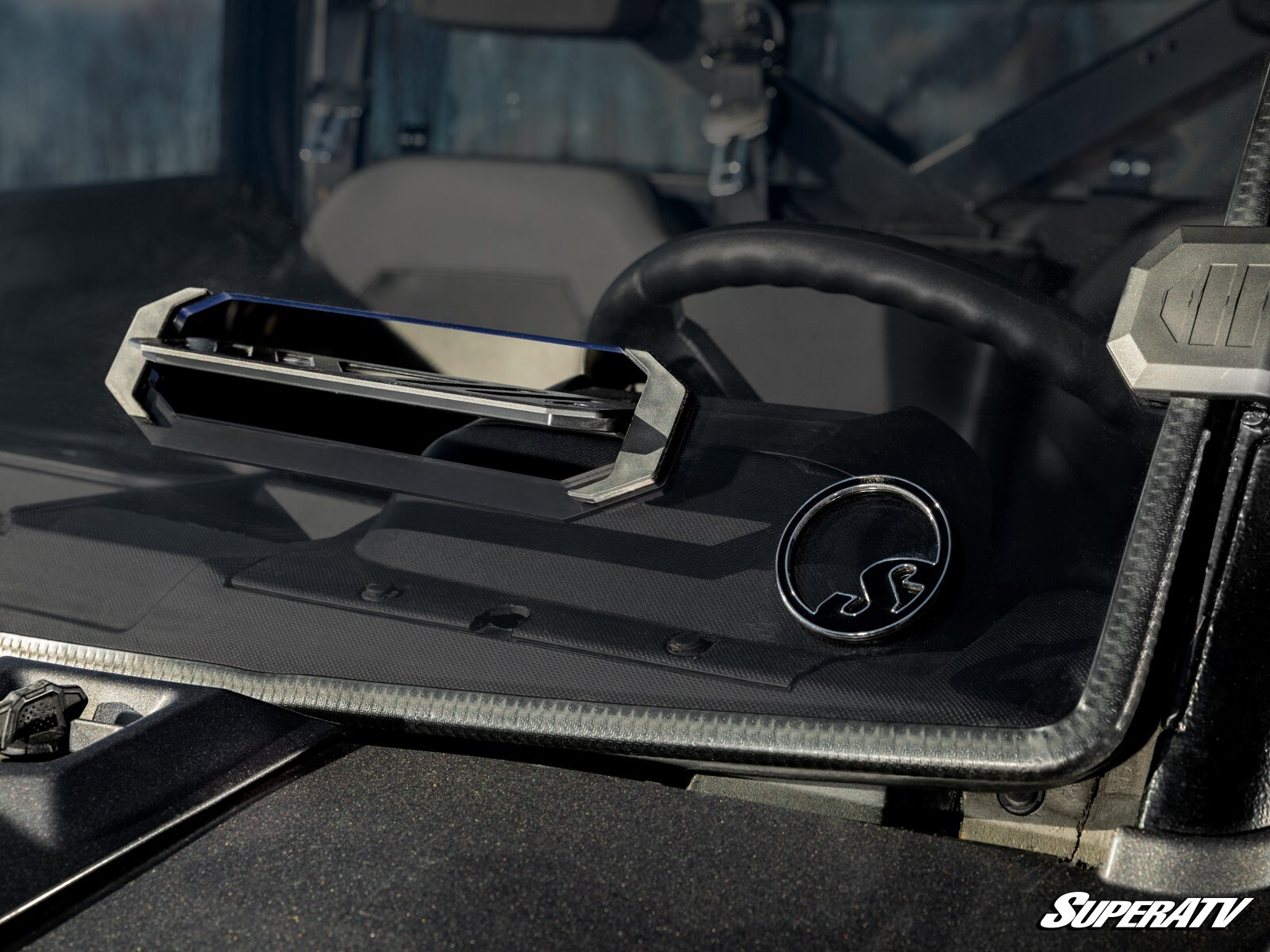 SuperATV Scratch Resistant Vented/Dark Tinted Windshield for Polaris Ranger 1000