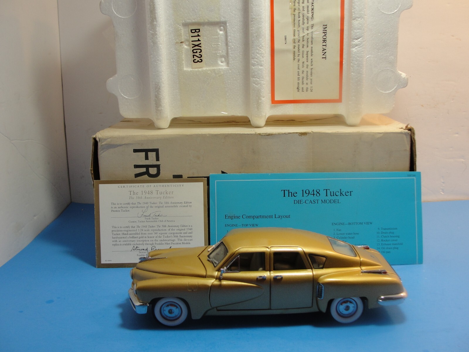 FRANKLIN MINT タッカー1948 50THアニバーサリー FRANKLIN MINT 1948 TUCKER CAR 50th ANNIVERSARY GOLD LIMITED