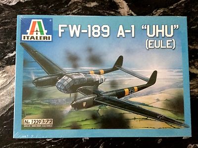 ITALERI 1/72 WW II GERMAN FW-189 A-1 UHU TWIN ENGINE RECON PLANE 1239F/S