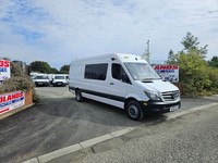2016 ON 66 PLATE MERCEDES BENZ SPRINTER 516CDI TRW LWB CREW VAN 24K ULEZ FREE 
