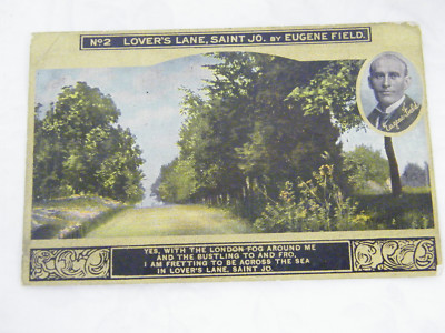 Vintage Lover's Lane Saint Jo. by Eugene Field October 1910 Postcard