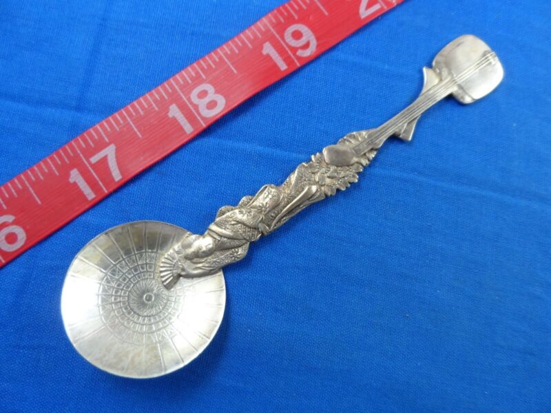 Figural Japan Geisha Woman Antique Sterling Silver Souvenir Spoon