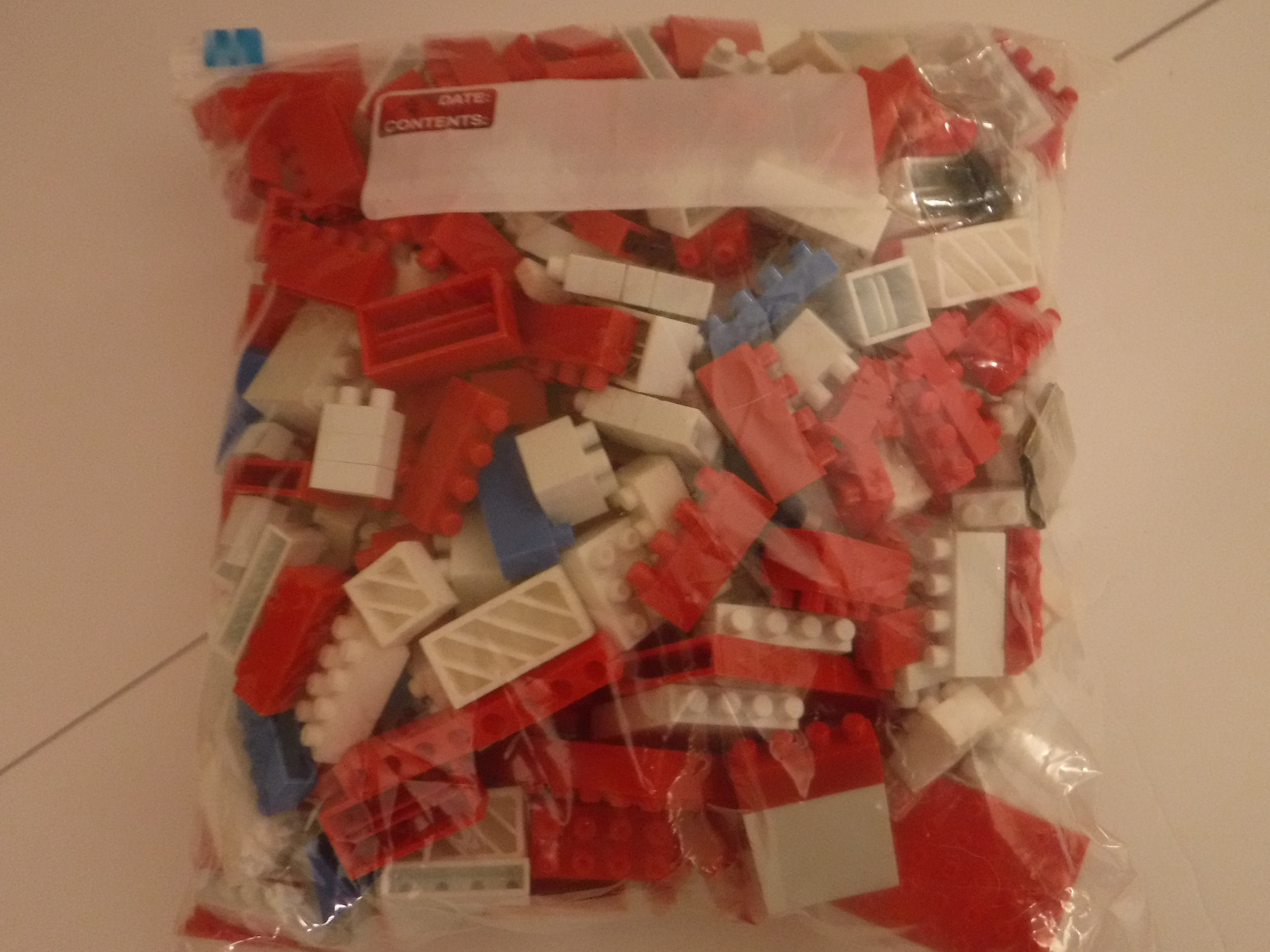 One Gallon Sz Bag of Construction Building Blocks for Kids-Mult Colors, Preowned