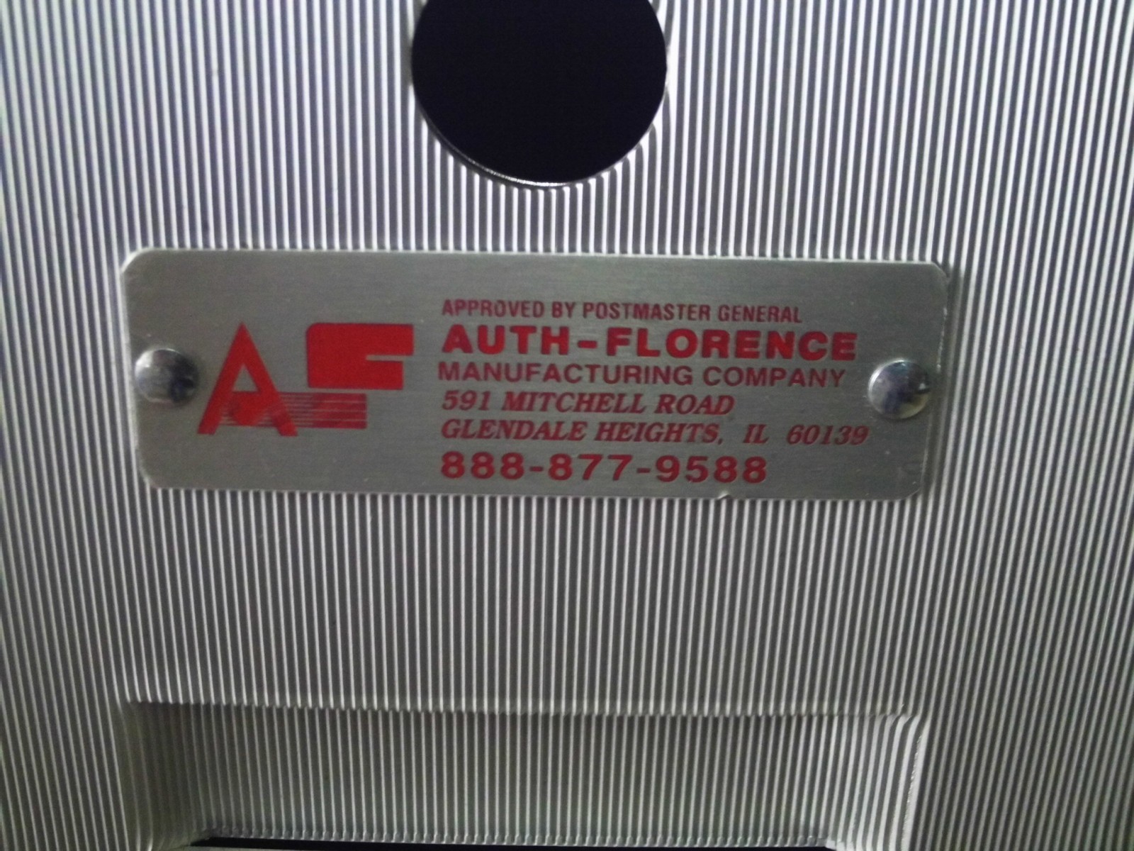 Auth-Florence Aluminum set of 6 Postmaster approved mailboxes