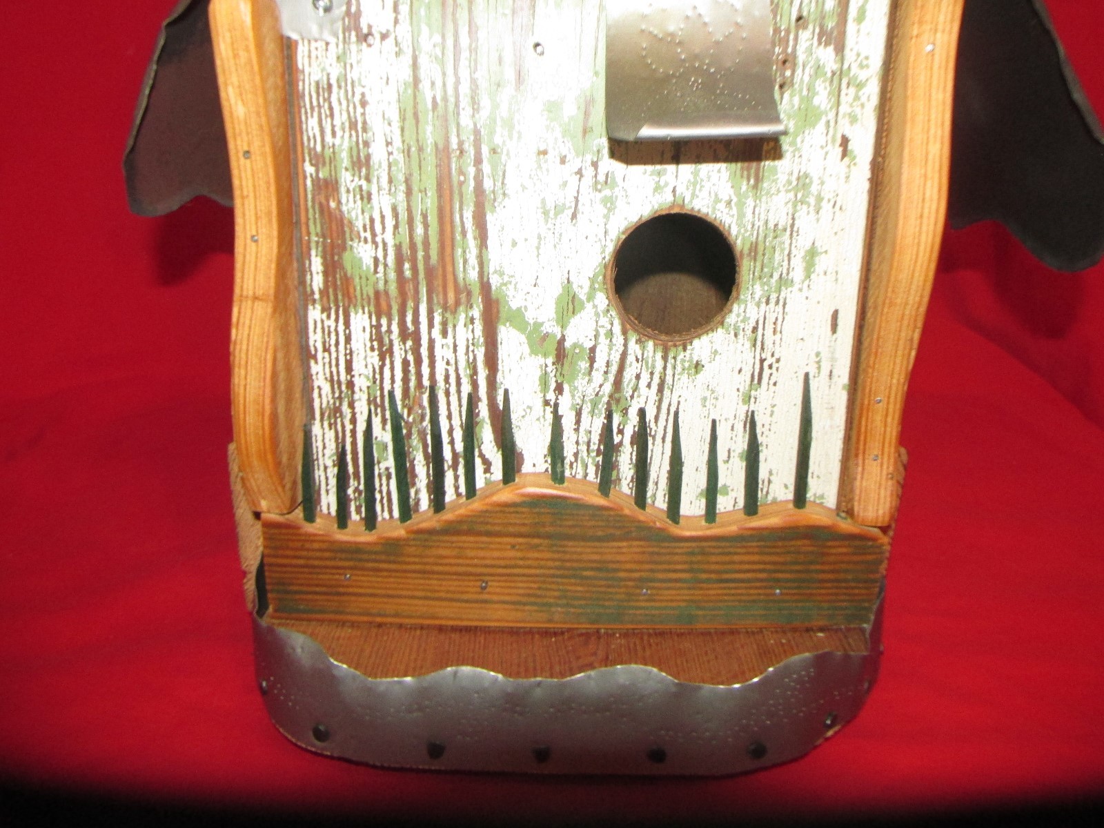 LARGE TWO STORY BIRDHOUSE TIN ROOF & OLD RUSTIC BARN WOOD