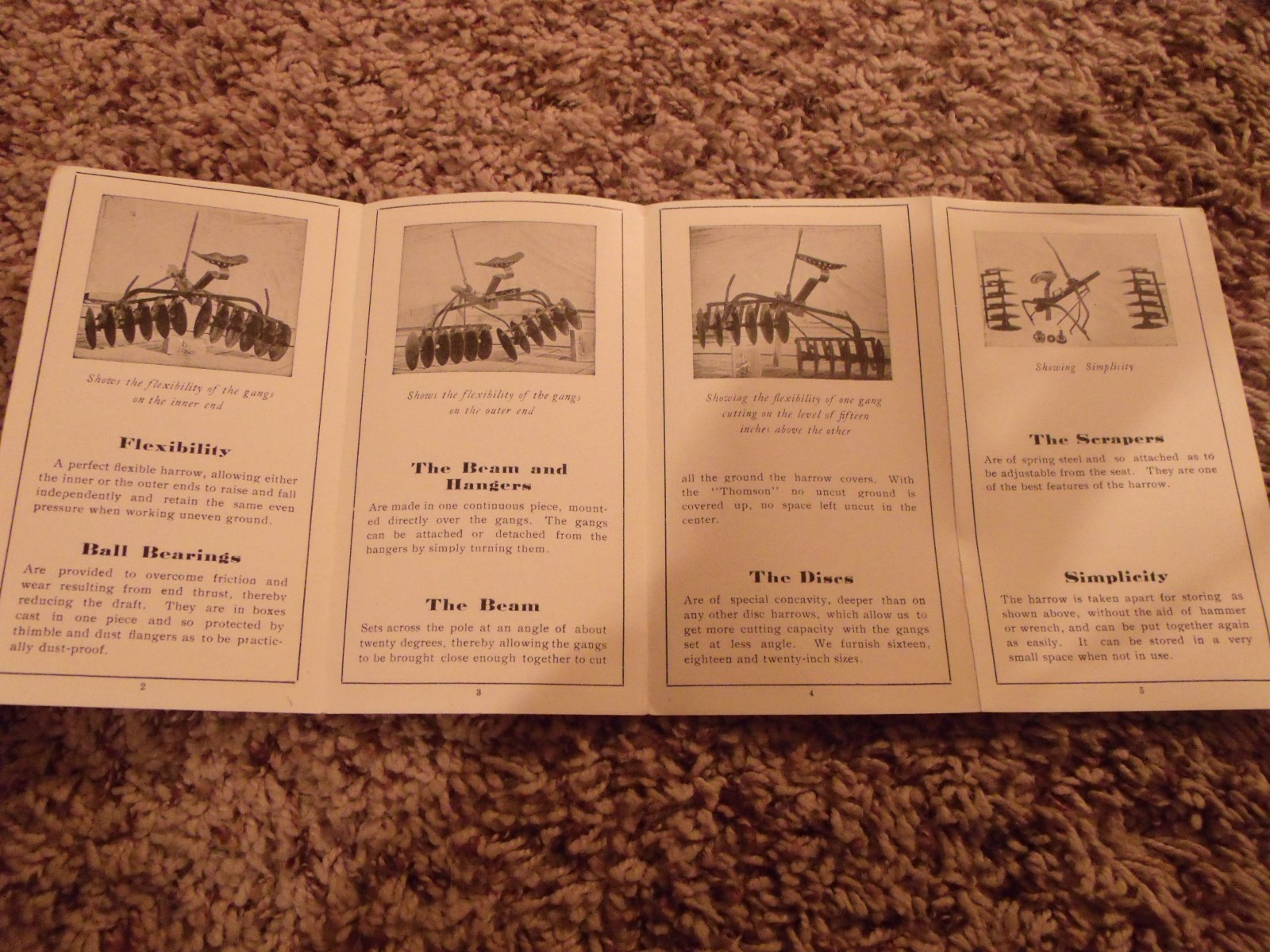 VINTAGE AD THOMSON DISC HARROW EVANS MANUFACTURING HAMMOND NEW YORK FARMING