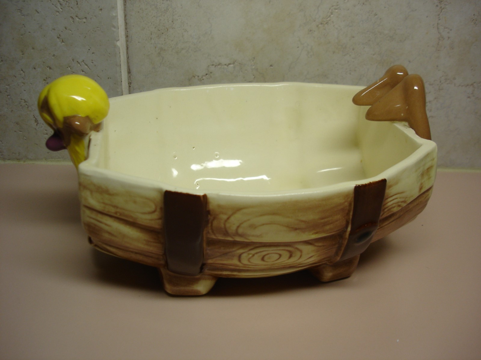 Twin Winton Hillbilly Clem Pretzel Bowl Yellow Hair Perfect Condition